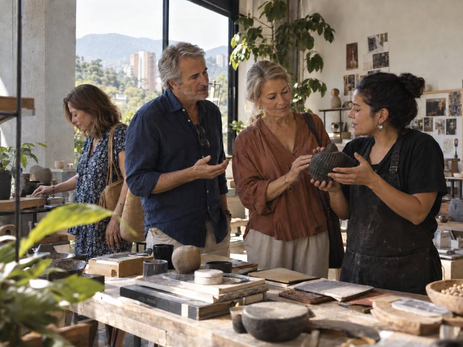 A ceramics studio in Medellín